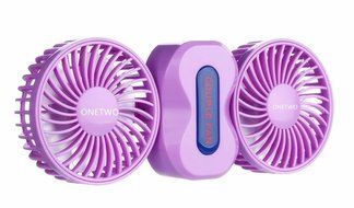 ONETWO Portable personal MINI USB battery cooling fan,Silent double head fan&#65292; 3 speed, 360 degree rotation, 1... N3