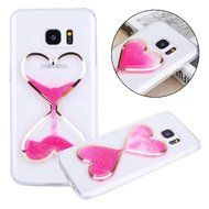 Galaxy S7 Edge Case,Phezen Glow in the Dark Luminous Sand Flowing Transparent Bling Glitter Liqiud TPU Case Cover... N3