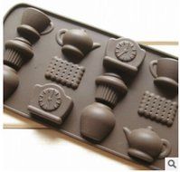 Wocuz Chocolate Candy Molds Fondant Making Pan Supplies Food-grade Silicone Mold (Teapot)