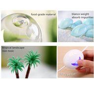 Topc Unique Bulb Shape Ultrasonic Cool Mist Humidifier Mini USB Desktop Air Purifier Atomizer with 7 Color LED... N3