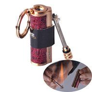 Ezyoutdoor Portable Shaped Refillable Kerosene Cigarette Cigar Lighter Fire Starter with Gift 1 Box Match N4