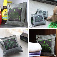Cozilife Air Purifying Bag. 200g&times;2 Gift Box Packing. Activated Moso Bamboo Charcoal Inside. 2 Hanging Accessories... N6