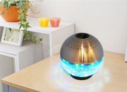 HOMY 1L Water-Based Stainless Steel Air Purifier Humidifier Air Cleaner with 27 LED Night Light N7