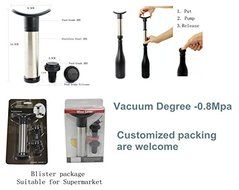 UZO1 Wine Vacuum Pump and Stopper