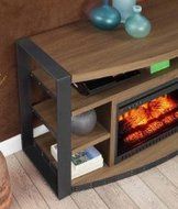 Whalen Media Electric Fireplace for TVs up to 65", Brown N3
