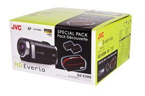 JVC GZ-E209 FHD SDXC 40x Zoom 3.0 Touch LCD Camcorder with Case and Battery Kit - Black N2