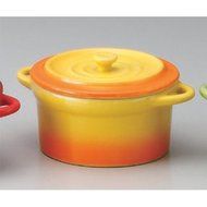 Casserole utw674-36-374 [6 x 4.7 x 3.1 inch] Japanece ceramic Round casserole YE tableware