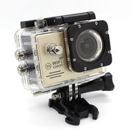 Generic Sports Action Camera Dual-band Wifi Hd 1080p 2.0 Inch 170 Degree Wide Angle Lens 30m Waterproof (Gold)