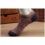 KAKA(TM) Men's Summer Stripe Style Cotton Casual Deodorant Short Sports Socks 10 Pairs Mix Color Shipping N17