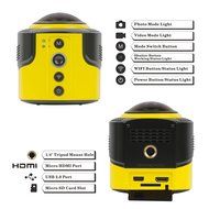 Auein 360 Degree Panorama Camera Wifi 1080P 30FPS 8MP Fisheye Film Source for Virtual Glasses VR Action Sports...