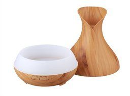 LOTOS 400ML Waterless Auto Shut-off Ultrasonic Essential Oil Aromatherapy Wood Grain N4