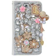 Spritech(TM) Bling Phone Case For Samsung Galaxy S6 Edge Plus,3D Handmade Colorful Crystal White Flower Accessary... N25