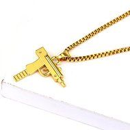 Actopus Hip Hop Jewelry Gun Necklace 65cm Long Chain Supreme Pendant Necklaces N2