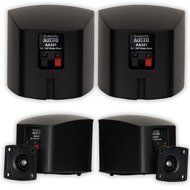 Acoustic Audio AA321B Mountable Indoor Black Speakers 600 Watts 3 Piece Set AA321B-3S N2
