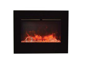 Amantii ZECL-30-3226-FLUSHMT-BG Zero Clearance Series Built-In Flush Mount Electric Fireplace with Ice Media Kit...