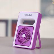 Portable Rechargeable Fan, Megadream Mini Personal Wireless Electric Round Desk Fan LED Lights 3 Modes Wind Adjustable... N4