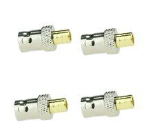 3-Pack RF Coaxial Coax Adapter BNC Female to SMB Female Connector N2