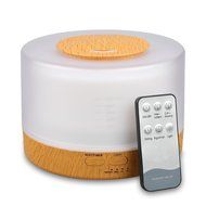 Essential Oil Diffuser Rcontrol Ultrasonic Humidifier Air Aroma with 4 Timer Settings 7 Color Changing LED Night...