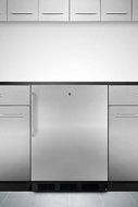 5.5 cu.ft Commercial Built In All-Refrigerator in All Stainless Steel and Lock FF7LBLCSS by Summit