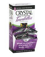 CRYSTAL essence Mineral Deodorant Towelettes - Lavender &amp; White Tea - 24 Pack N6
