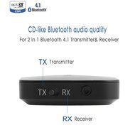 Bluetooth 4.1 Transmitter and Receiver, Rockrok Portable Wireless Adapter/Kit with 3.5mm Stereo Output for Headphone...