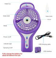 HJIAN Handheld Humidifier Fan Mini Misting Fan Water Mist Fan Portable Personal Cooling Fan Mist Humidifier Fan... N11