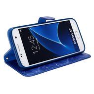 Galaxy S7 Case,Galaxy S7 Wallet Case, PHEZEN Bling Liquid Glitter Love Heart Floating 3D Hourglasses Luxury Pu... N36