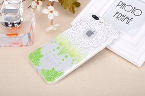 iPhone 7 Plus Case, PHEZEN Henna Mandala Floral Design [Scratch Resistant] Clear TPU Bumper Case Soft Rubber Gel... N54