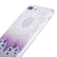 iPhone 7 Plus Case, PHEZEN Henna Mandala Floral Design [Scratch Resistant] Clear TPU Bumper Case Soft Rubber Gel... N56