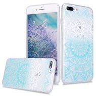 iPhone 7 Plus Case, PHEZEN Henna Mandala Floral Design [Scratch Resistant] Clear TPU Bumper Case Soft Rubber Gel... N58