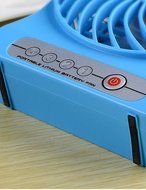 LBLI The new portable three mini USB charging 18650 lithium battery fan , blue JIAJU-YONGPING #0636 N3