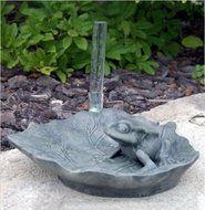 Frog Rain Gauge in Moss Finish