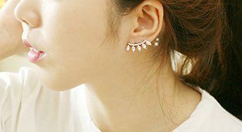 Newest Elegant Women Flower Crystal Rhinestone Ear Stud Hook Drop Clip Earrings