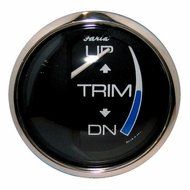 Faria Beede Instruments 13709 2 in. Chesapeake Black Stainless Steel Trim Gauge