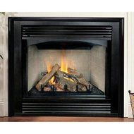 Black Interior 36" Propane Gas Electronic Rolled Louver Fireplace