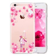 iPhone 6 Plus / 6S Plus Case,PHEZEN Beauty Butterfly Floral Flower Glitter Bling Crystal Rhinestone Diamond Clear... N14
