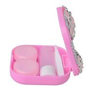 KAKA(TM) Fashion Box Kit 3D Handmade Rhinestone Bling Crystal Design Skull Pattern Decorated Black Mini Contact... N7