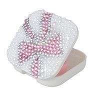 KAKA(TM) Fashion Box Kit 3D Handmade Rhinestone Bling Crystal Design Skull Pattern Decorated Black Mini Contact... N10