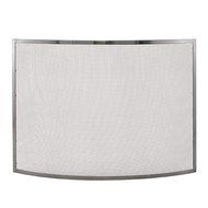 Woodeze Home Decorative Outdoor Fire Place Accessorie Single Panel Curved Screen - Pewter