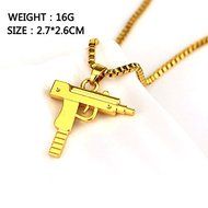 Actopus Hip Hop Jewelry Gun Necklace 65cm Long Chain Supreme Pendant Necklaces N3