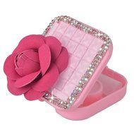 KAKA(TM) Fashion Box Kit 3D Handmade Rhinestone Bling Crystal Design Skull Pattern Decorated Black Mini Contact... N14
