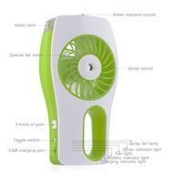 TANYHI Handheld USB Recharge Fan Facial Humidifier Mist Water Spray Fresh Air Conditioner for Beauty, Home, Office... N13