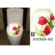 KAKA(TM) Bathroom Toilet Waterproof Decorative Stickers Cute Designs Art Toilet Seat Sticker-Yellow flowers Style...