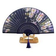 Blue Hand Fan Folding Fan Wedding Party Gift - Cherry Blossom N4