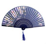 Blue Hand Fan Folding Fan Wedding Party Gift - Cherry Blossom N5