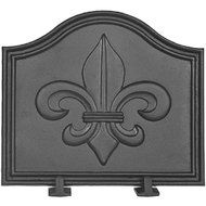 Alpine Flame 22 3/4-inch Fleur-de-lis Black Cast Iron Fireback