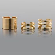 3Pcs/Set Gold Silver Plated Shiny Fashion Band Midi Finger Knuckle Stack Rings (silver) N2