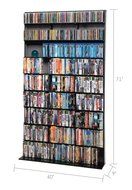 Atlantic 35435725 Media Tower Elite Large 837 CD or 630 BluRay (Black) N2