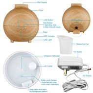 Excelvan DT-003 500ml Essential Oil Aroma Diffuser Ultrasonic Humidifier Air Mist Aromatherapy Purifier Dark Wood... N5
