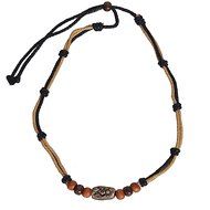 Men Pendant Bead Hemp Braid Surfer Choker Necklace Stylish Tribal (Triple-#225) N2